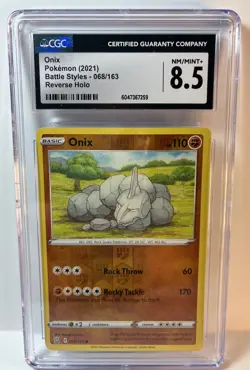 Pokemon - Onix 068/163 - 2021 Battle Styles - Reverse Holo - CGC 8.5 - Image 1