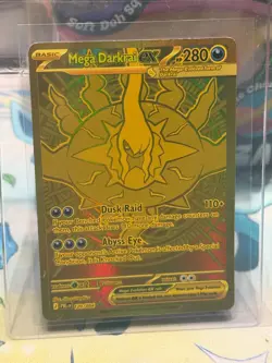 Mega Darkrai EX 120/084 Hyper Rare Gold Full Art Pokemon TCG English Pitch Black - Image 3