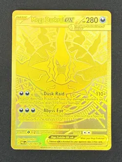 [[GOLD]] Mega Darkrai EX 120/084 Hyper Rare Full Art Pokemon Pitch Black English - Image 1