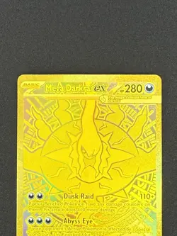 [[GOLD]] Mega Darkrai EX 120/084 Hyper Rare Full Art Pokemon Pitch Black English - Image 2