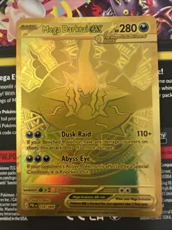 Pokemon Mega Darkrai ex Gold Hyper Rare 120/084 Pitch Black English In Hand 🔥 - Image 1