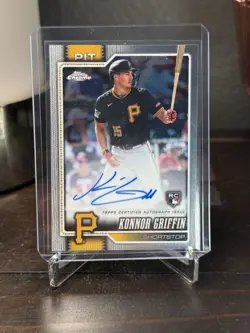 2026 Topps Chrome Konnor Griffin Autographs #CPA-KG Rookie Card PIRATES - Image 1