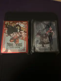Dragon Ball Super Card Game Bandai Fest Exclusive Goku Bulma Sleeves Sealed - Image 1