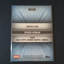 Topps 2026 Chrome Marvel Spider-Woman Fanfare Insert Card - Image 2