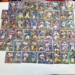 1997 skybox E-X 2000 2000 NFL Football Card Lot 45 Favre Marino Rice Sanders - Image 1