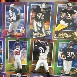 1997 skybox E-X 2000 2000 NFL Football Card Lot 45 Favre Marino Rice Sanders - Image 4