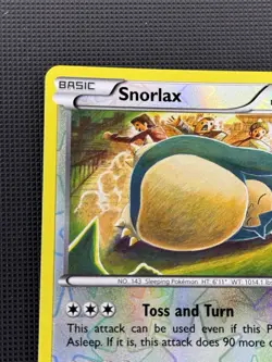 Pokemon TCG Snorlax 77/124 LP Reverse Holo Rare XY Fates Collide - Image 2
