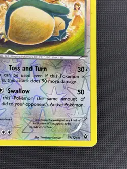 Pokemon TCG Snorlax 77/124 LP Reverse Holo Rare XY Fates Collide - Image 4