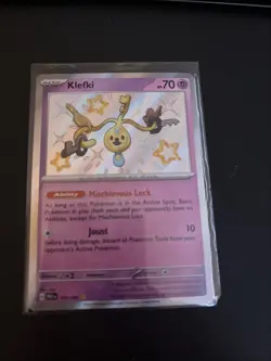 Pokemon TCG Paldean Fates Klefki 159/091 Baby Shiny Near Mint - Image 1