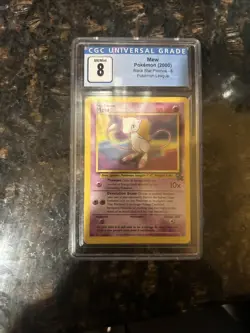 CGC 8 Pokemon TCG Mew Black Star Promo #8 Pokemon League 2000 Holo ENG - Image 1
