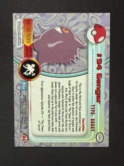 Pokemon Gengar TV Animation 2000 #94 Topps Series 2 - Image 2