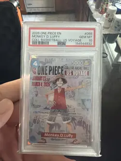 2026 One Piece EN College Basketball US Voyage #055 Monkey D Luffy PSA 10 - Image 1