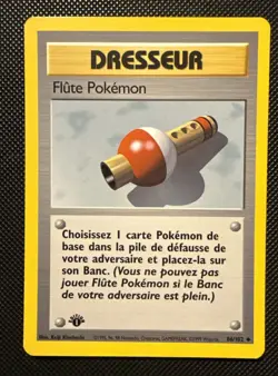 Pokemon Card French - 1st Edition Pokemon Flute Base Set 86/102 - Image 1