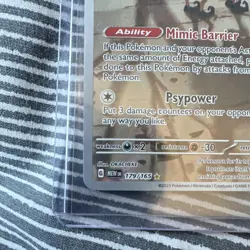Pokemon TCG Mr. Mime 179/165 SV Scarlet & Violet 151 IR Full Art Holo ENG - Image 4