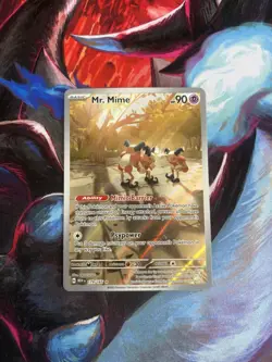 Pokemon TCG Mr. Mime Scarlet Violet-151 Holo Card 179/165 Illustration Rare - Image 1