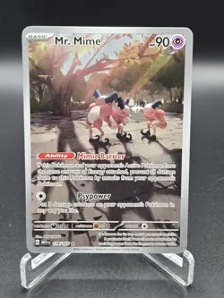 Pokemon TCG Mr. Mime 179/165 Scarlet & Violet 151 Illustration Rare NM Condition - Image 1