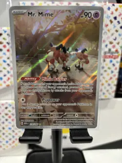 Pokemon TCG Mr. Mime Scarlet & Violet-151 179/165 Holo Illustration Rare - Image 1