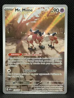 Pokemon TCG Mr. Mime Scarlet & Violet-151 179/165 Holo Illustration Rare - Image 1