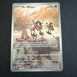 Pokemon TCG Mr. Mime Scarlet & Violet-151 179/165 Holo Illustration Rare - Image 1