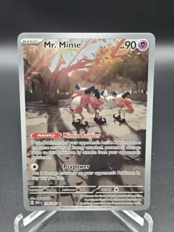 Pokemon TCG Mr. Mime 179/165 Scarlet & Violet 151 Illustration Rare NM Condition - Image 1