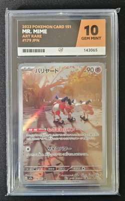 ACE 10 Mr Mime 179/165 2023 Pokemon Card 151 Art Rare Japanese TCG - Image 1