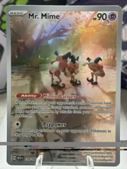 Pokemon TCG Mr. Mime Scarlet Violet-151 Illustration Rare Card 179/165 - Image 1