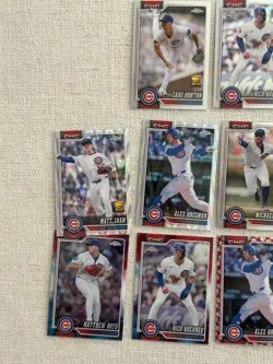 2026 Topps Chrome Chicago Cubs Team Lot 13 Cards Refractor RayWave Baseball Seam - Image 2