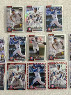 2026 Topps Chrome Chicago Cubs Team Lot 13 Cards Refractor RayWave Baseball Seam - Image 3
