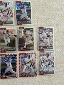 2026 Topps Chrome Chicago Cubs Team Lot 13 Cards Refractor RayWave Baseball Seam - Image 4