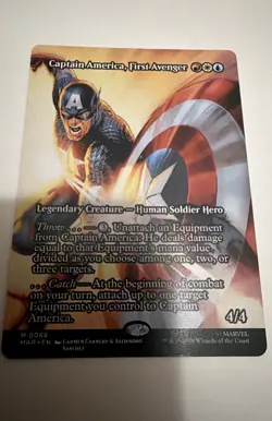 Captain America, First Avenger (Borderless) Marvel Universe Eternal-Legal Mtg - Image 1