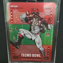 Bo Jackson Battle Arena Neon Deion Sanders Tecmo Bowl Red Battlefoil Brawl 160 - Image 1