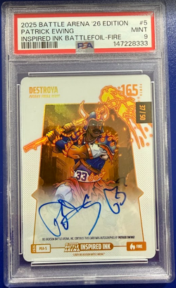 2026 Bo Jackson Battle Arena #PEA-5 Destroya Fire Auto Patrick Ewing PSA 9 - Image 1