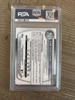2025 1st Bowman Chrome Auto Cam Schlittler, HTA Choice Refractor /150 PSA 10 - Image 2