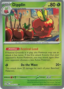 Dipplin (Master Ball Pattern) 010/131 Holo Prismatic Evolutions Pokemon NM - Image 1