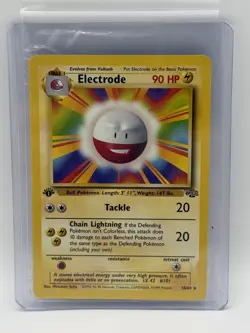 Pokemon Card - Electrode Jungle 18/64 Rare 1st Edition Misprint Error - Image 1