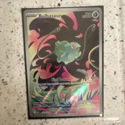 Pokemon TCG Bulbasaur 166/165 SV 151 Holo Illustration Rare English 80HP - Image 1
