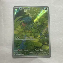 Pokemon Bulbasaur 166/165 Illustration Rare Full Art Holo SV 151 70 HP - Image 1