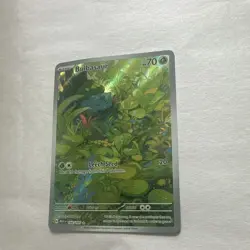 Pokemon Bulbasaur 166/165 Illustration Rare Full Art Holo SV 151 70 HP - Image 2