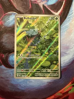 Bulbasaur 166/165 Sv: Scarlet & Violet 151 Illustration Rare NM Pokemon TCG - Image 1