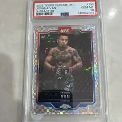 Topps 2025 Chrome UFC Joshua Van #136 X-Fractor Rookie Card PSA 10 - Image 1