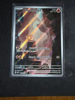 Pokemon TCG Charmander 151 Illustration Rare Card 168/165 NM/MT Condition - Image 1