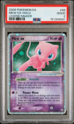 SWIRL PSA 2 2006 Pokemon EX Legend Maker Mew EX Holo Foil 88/92 Rare - Image 1