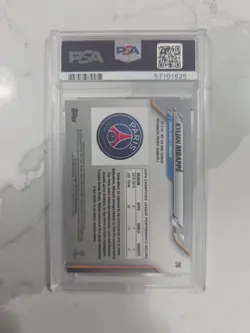 2019 Topps Chrome UCL Kylian Mbappe Sapphire Edition PSA 10!! - Image 2