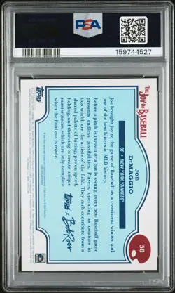 2025 Topps X Bob Ross Joe DiMaggio #50 Paint Splatter /99 PSA 10 Pop 2 - Image 2