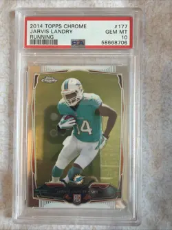 Jarvis Landry 2014 Topps Chrome Running Rookie RC #177 PSA 10 Gem Mint - Image 1