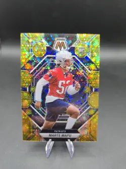2023 Panini Mosaic Marte Mapu Rookie No Huddle Gold Disco Prizm /10 - Image 1