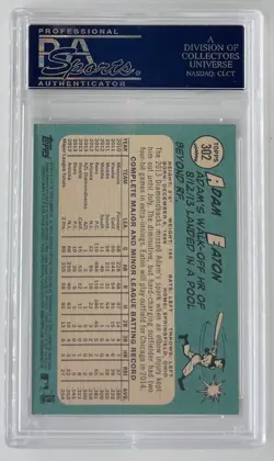 2014 Topps Heritage ADAM EATON - PSA 10 GEM MINT - White Sox #302 (PSA Pop = 3) - Image 2