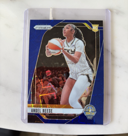 2024 Panini WNBA Prizm Angel Reese RC Blue Velocity Rookie #10 Sky - Image 1