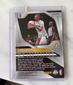 2024 Panini WNBA Prizm Angel Reese RC Blue Velocity Rookie #10 Sky - Image 2