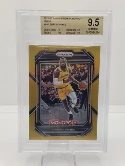 2022-23 Panini Prizm Monopoly LeBron James #40 True Gold Prizm 10/49 BGS 9.5 - Image 1